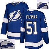 Lightning #51 Filppula Blue With Special Glittery Logo Adidas Jersey,baseball caps,new era cap wholesale,wholesale hats